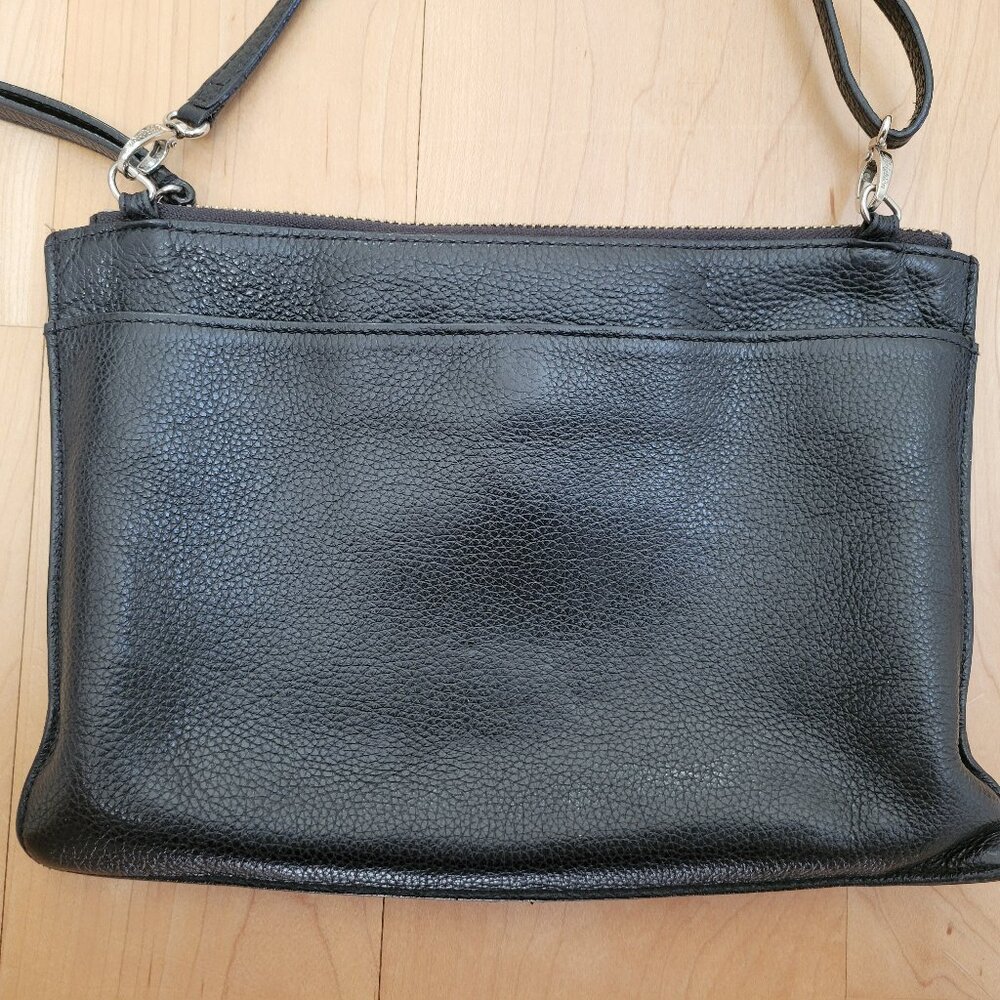 Brighton Pretty Tough Black Leather Crossbody Purse - Picture 4 of 10